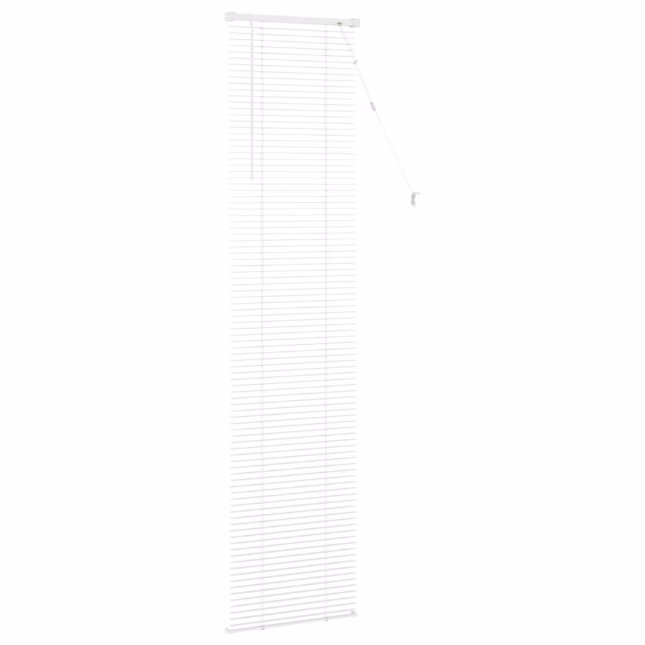 Veneetsia ruloo, reguleeritav, valge PVC, 213 x 40 cm – 5