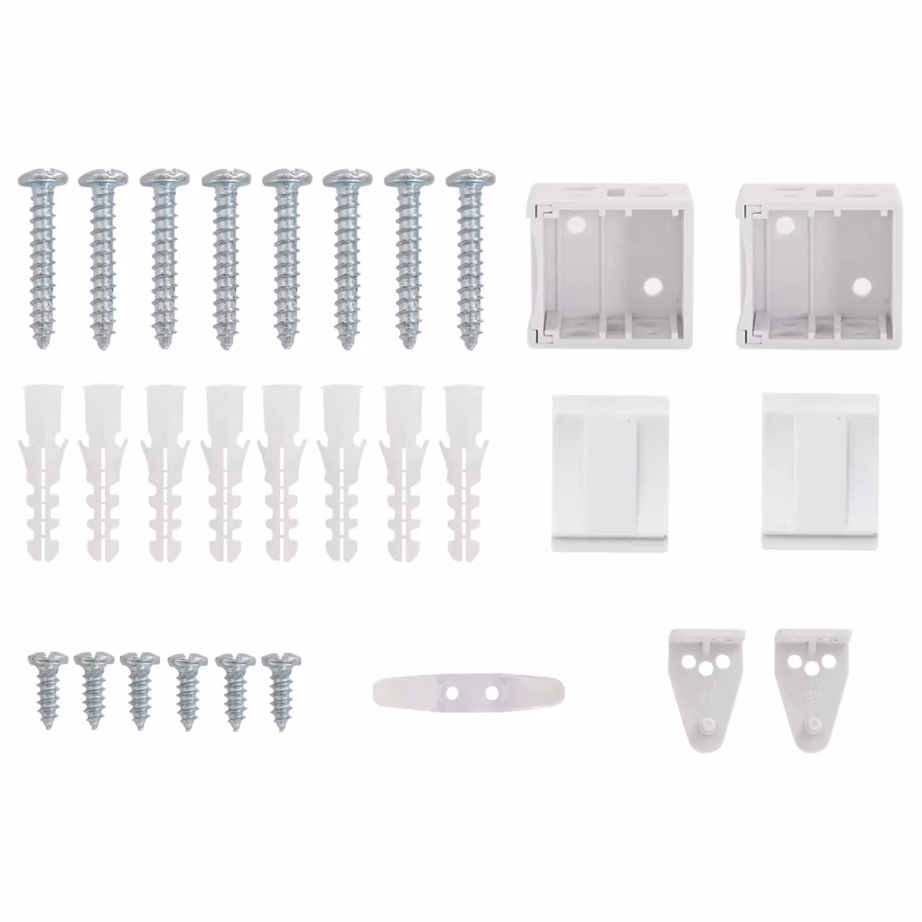 Veneetsia ruloo, reguleeritav, valge PVC, 213 x 40 cm – 8