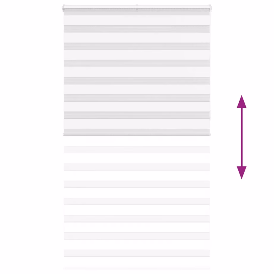 Valge sebra ruloo kettmehhanismiga, 130 x 230 cm, polüester – 5