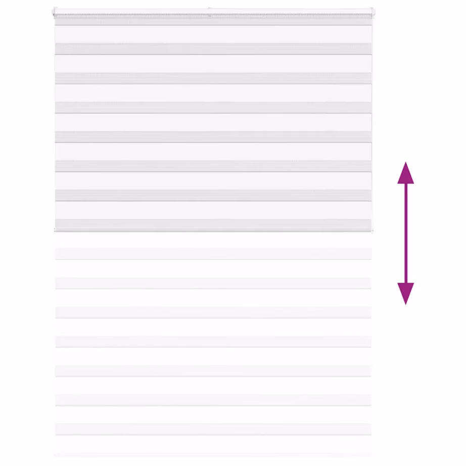 Valge sebra ruloo kettmehhanismiga, 160 x 200 cm, 100% polüster – 5