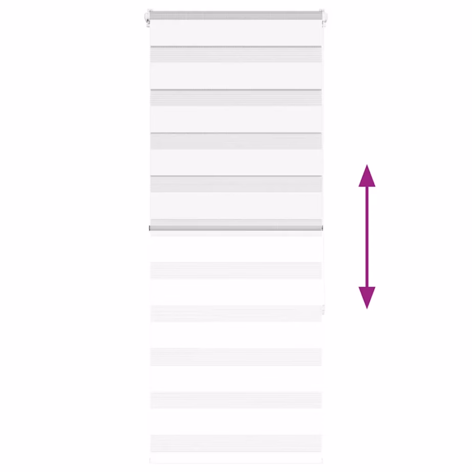 Triibuline sebra ruloo, valge, 60 x 150 cm, 100% polüester – 5