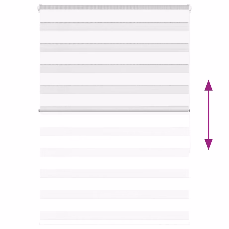 Valge sebra rulookardin kettmehhanismiga, 105 x 150 cm, 100% polüester – 5