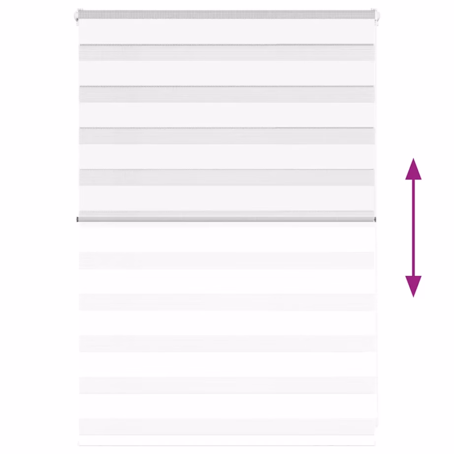 Valge sebraruloo kettmehhanismiga, 100 x 100 cm, 100% polüester – 5