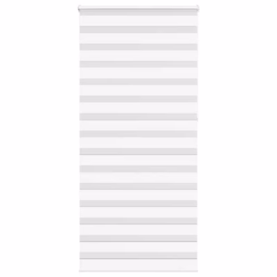 Valge sebraruloo kettmehhanismiga, 100 x 230 cm, polüester