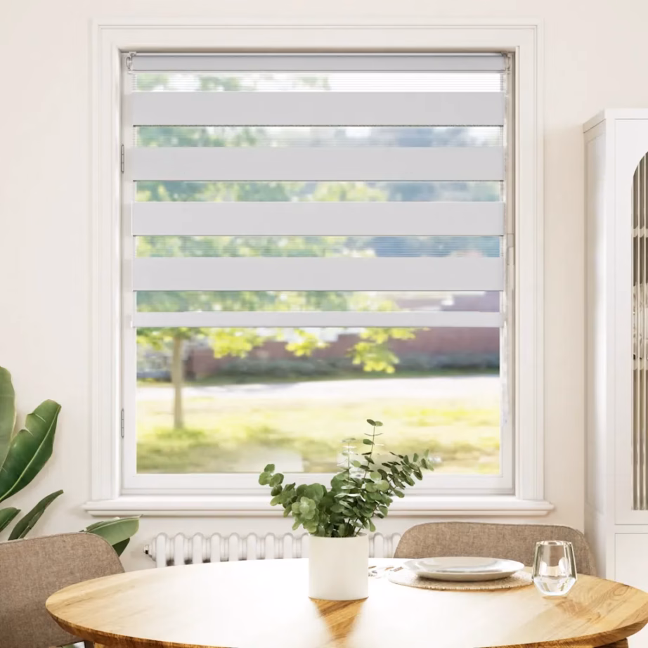 Valge triibuline sebraruloo kettmehhanismiga, 115 x 100 cm, polüester – 2