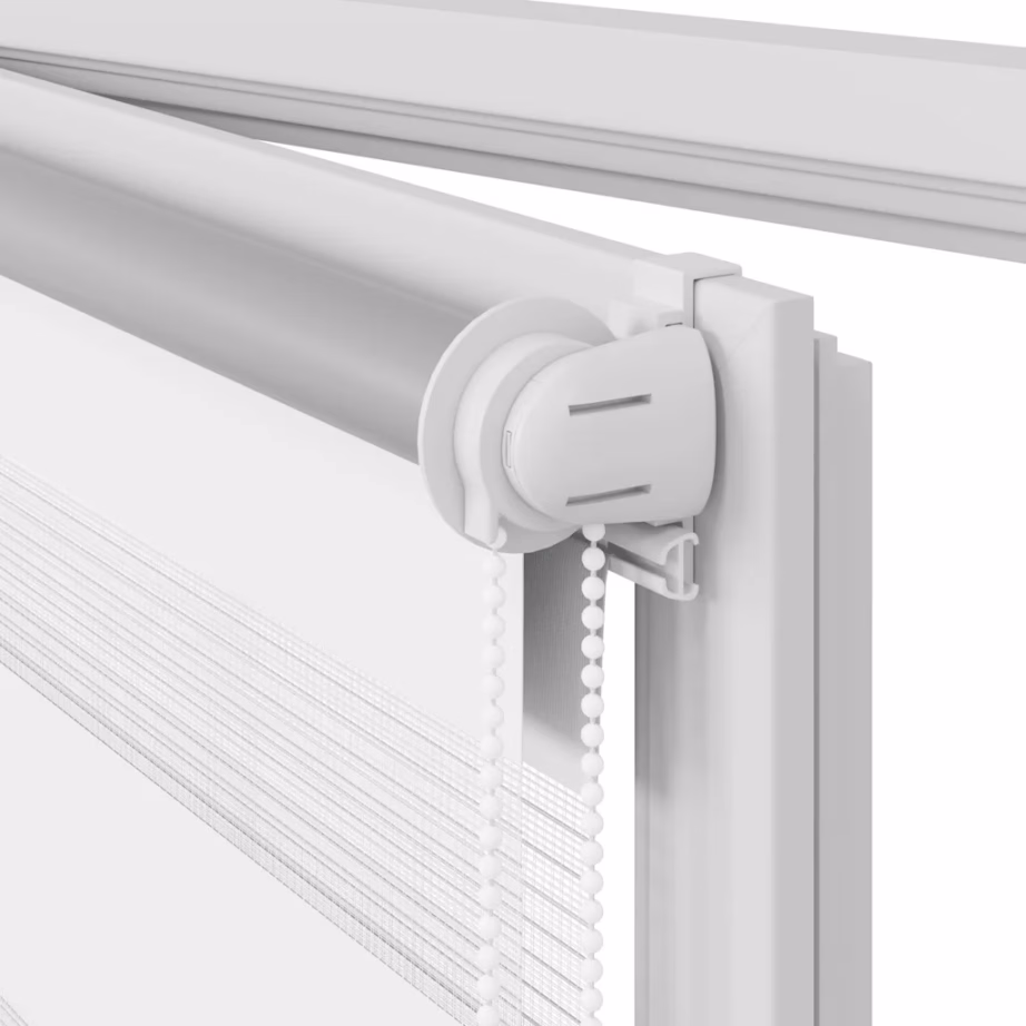Valge sebraruloo kettmehhanismiga, 120 x 230 cm, 100% polüester – 9
