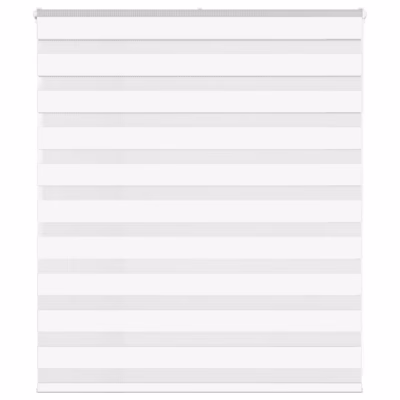 Valge sebraruloo kettjuhtimisega, 135 x 100 cm, 100% polüester