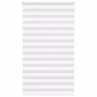 Valge sebraruloo kettmehhanismiga, 135 x 230 cm, polüester