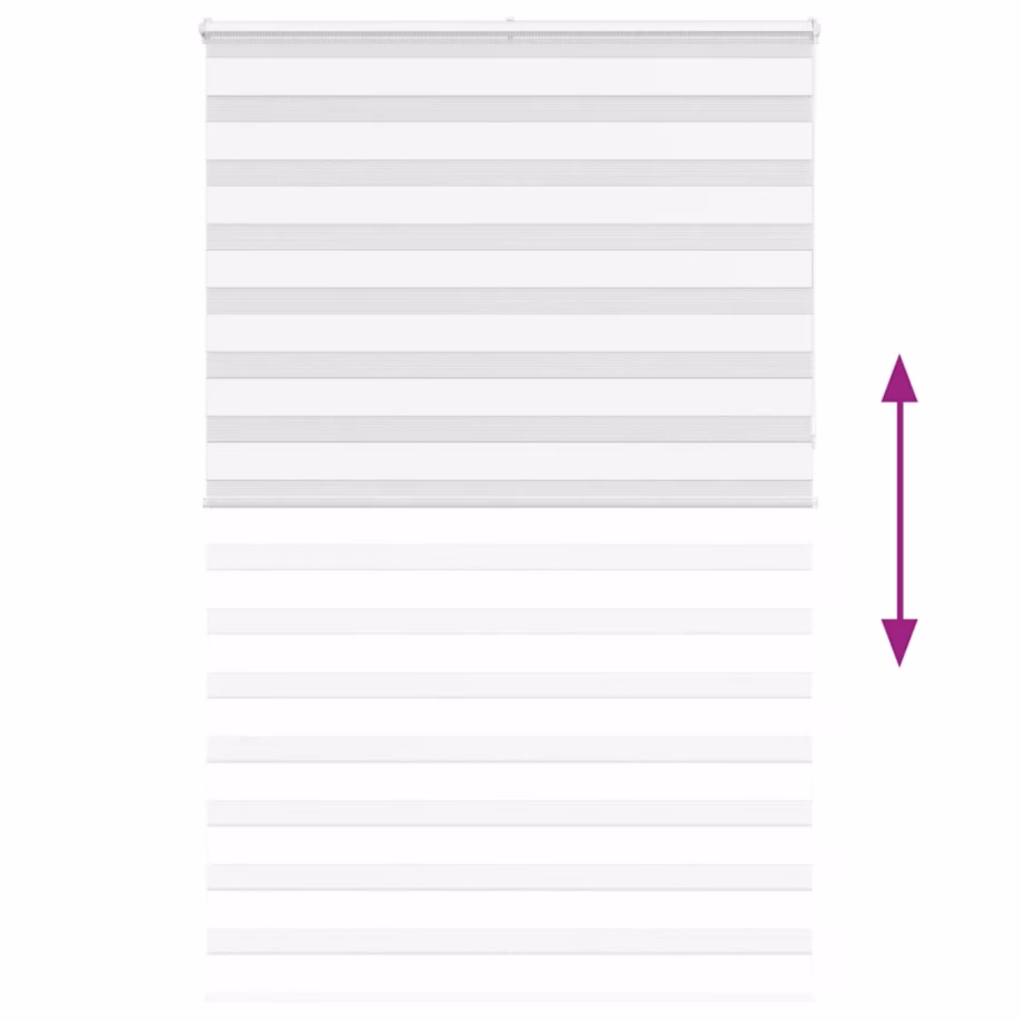 Valge sebraruloo kettmehhanismiga, 150 x 230 cm, polüester – 5