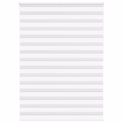 Valge sebraruloo kettmehhanismiga, 100% polüester, 160 x 230 cm