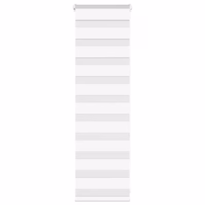 Valge sebraruloo kettmehhanismiga, 40 x 100 cm, 100% polüester, kanga laius 35,9 cm