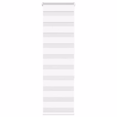 Valge sebraruloo kettmehhanismiga, 40 x 150 cm, polüester