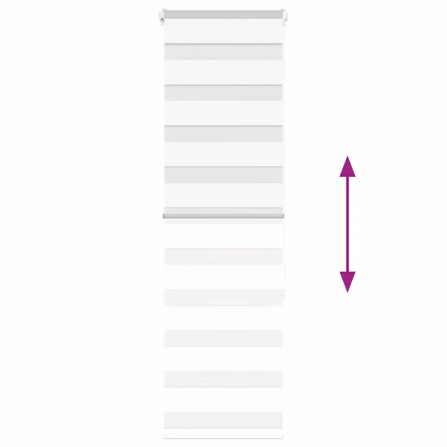 Valge sebraruloo kettmehhanismiga, 40 x 150 cm, polüester – 5