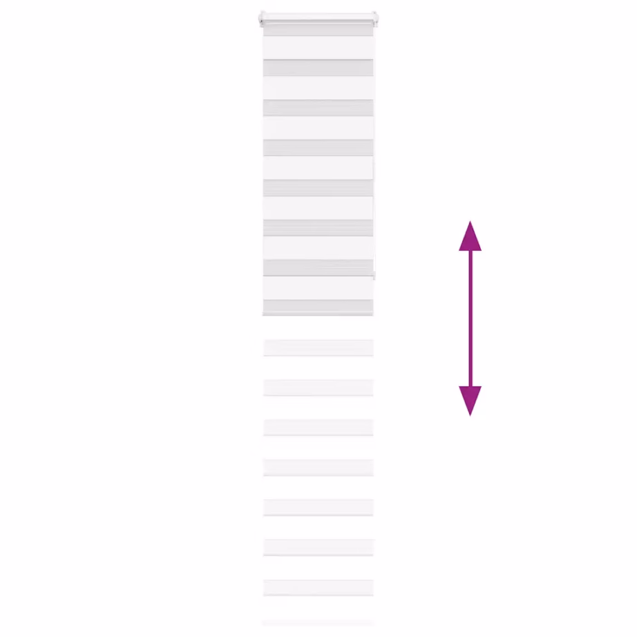 Valge triibuline sebraruloo kettimehhanismiga, 40 x 230 cm, polüester – 5