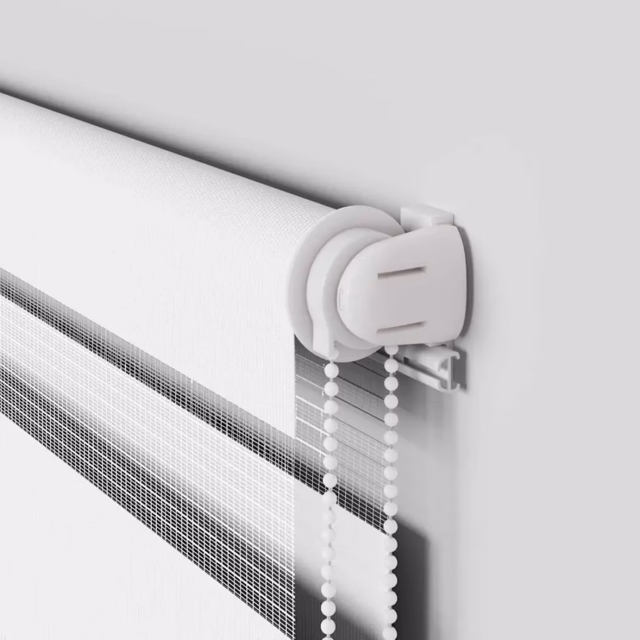 Valge triibuline sebraruloo kettimehhanismiga, 40 x 230 cm, polüester – 10