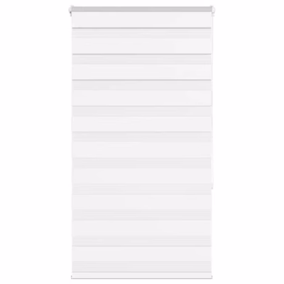 Valge sebraruloo kettmehhanismiga 70 x 150 cm, 100% polüester