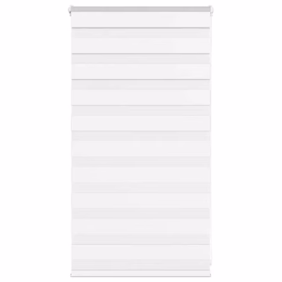 Valge sebraruloo kettmehhanismiga, 80 x 100 cm, 100% polüester