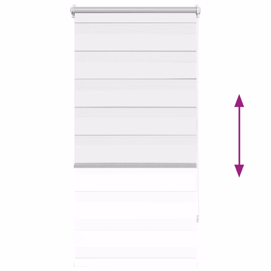 Sebraruloo aknale, valge, 80 x 150 cm, 100% polüester – 5