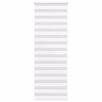 Valge sebraruloo kettmehhanismiga, 80 x 200 cm, polüester