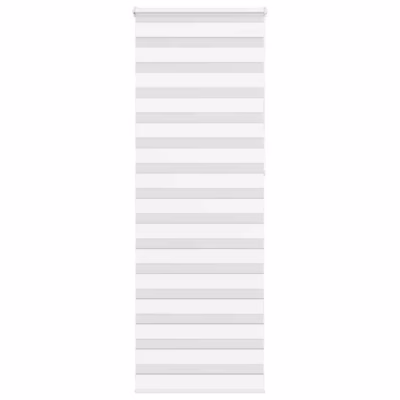 Valge sebraruloo kettmehhanismiga, 80 x 230 cm, kanga laius 75,9 cm, 100% polüester