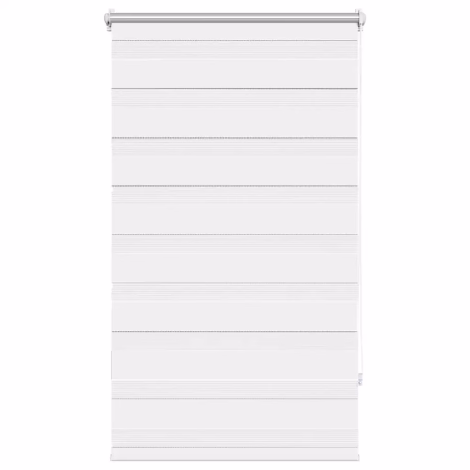 Valge sebraruloo, valguse reguleerimisega, 90 x 150 cm, 100% polüester – 2