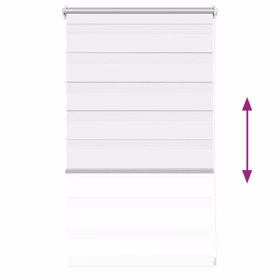 Valge sebraruloo aknale, 50 x 100 cm, 100% polüester – 5