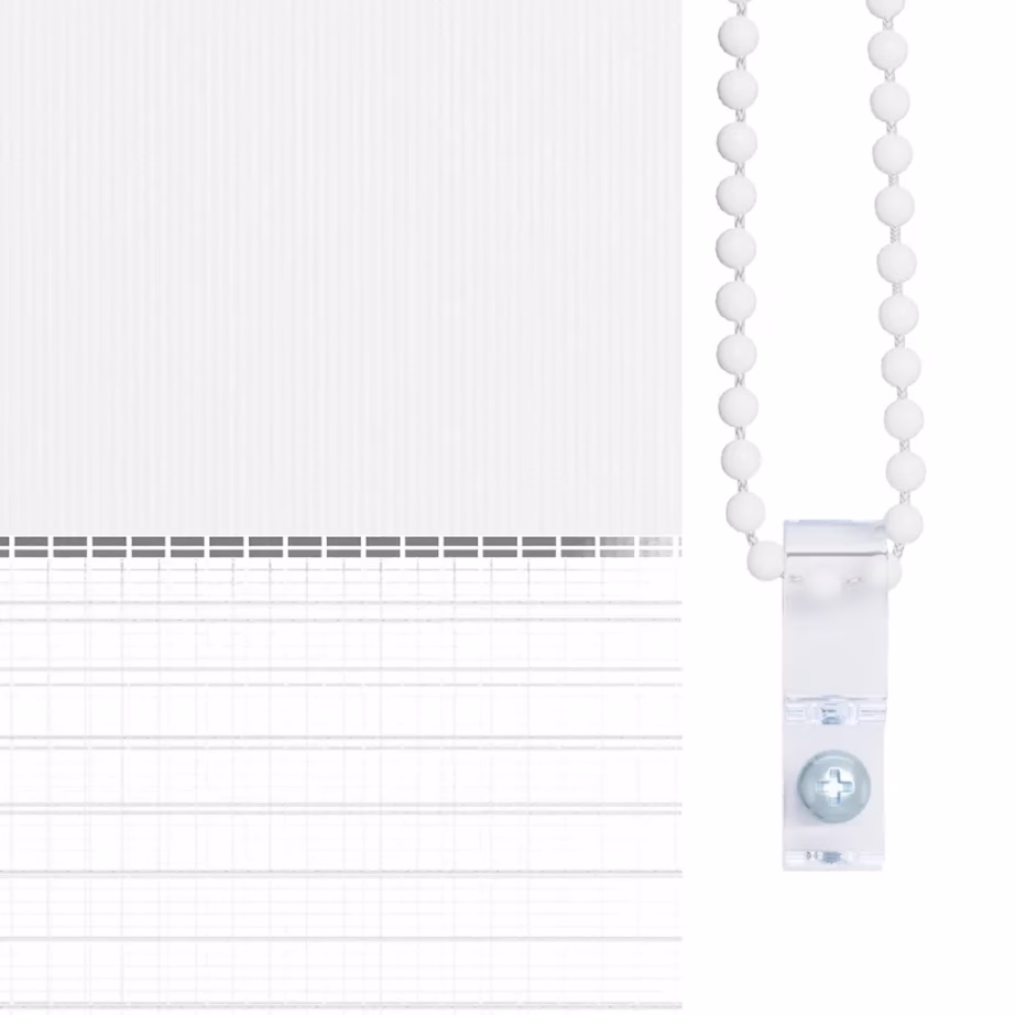 Valge sebraruloo aknale, 50 x 100 cm, 100% polüester – 8