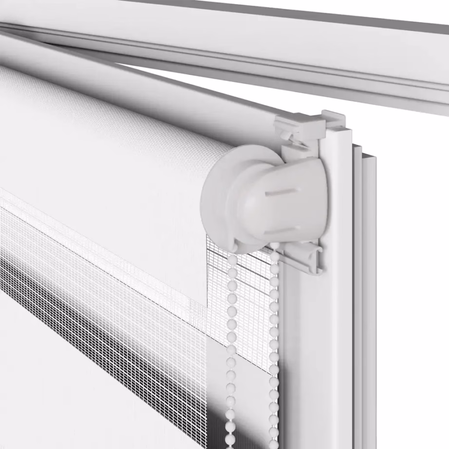 Valge triibuline sebraruloo kettmehhanismiga 40 x 200 cm, polüester – 11