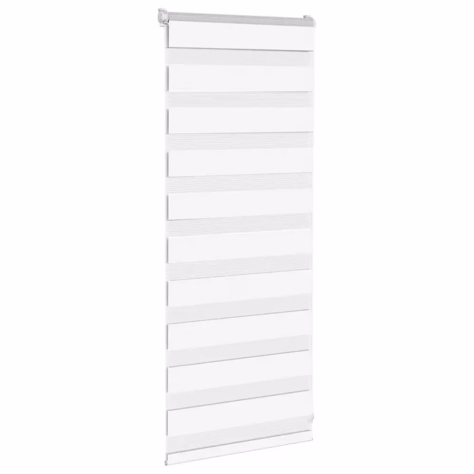 Triibuline päev-öö ruloo, valge, 55 x 100 cm, kanga laius 50,9 cm, 100% polüester, alumiiniumsiin – 3