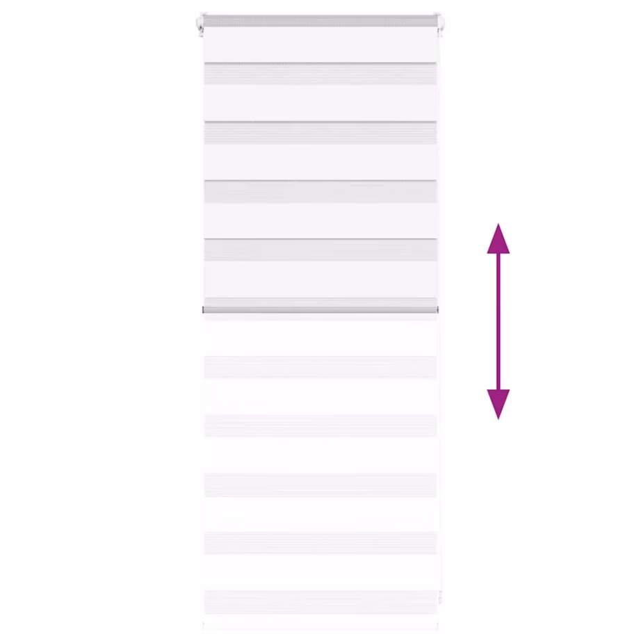 Triibuline päev-öö ruloo, valge, 55 x 100 cm, kanga laius 50,9 cm, 100% polüester, alumiiniumsiin – 5