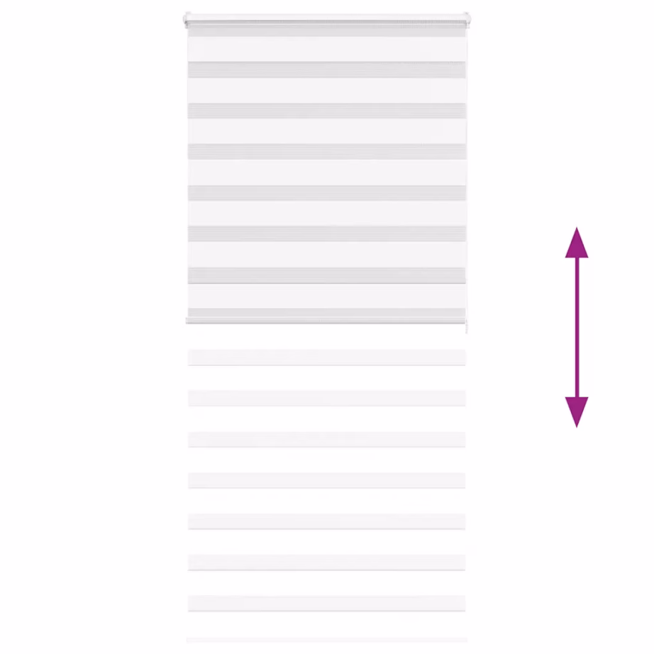 Valge triibuline päev-öö ruloo kettmehhanismiga, 95 x 200 cm, polüester – 5