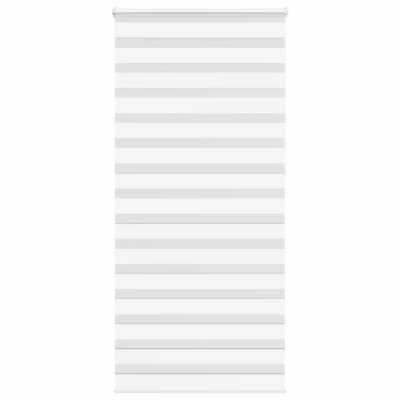 Valge triibuline sebraruloo kettmehhanismiga, 105 x 230 cm, polüester