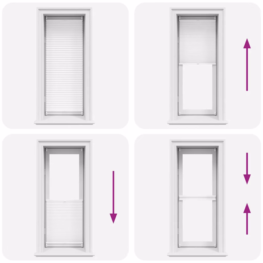 Valge volditud ruloo klambrikinnitusega, kreppkangas, 40 x 100 cm – 6