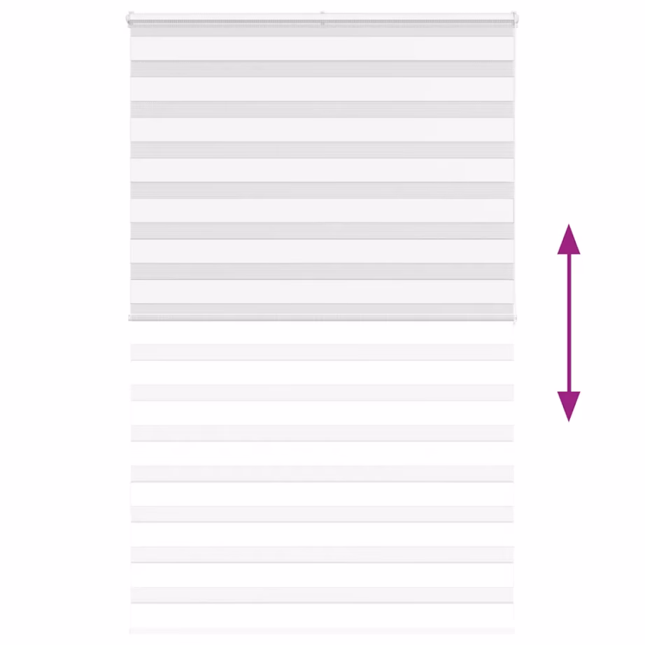 Valge zebra ruloo kettmehhanismiga, 145 x 200 cm, kanga laius 140,9 cm, 100% polüester – 5