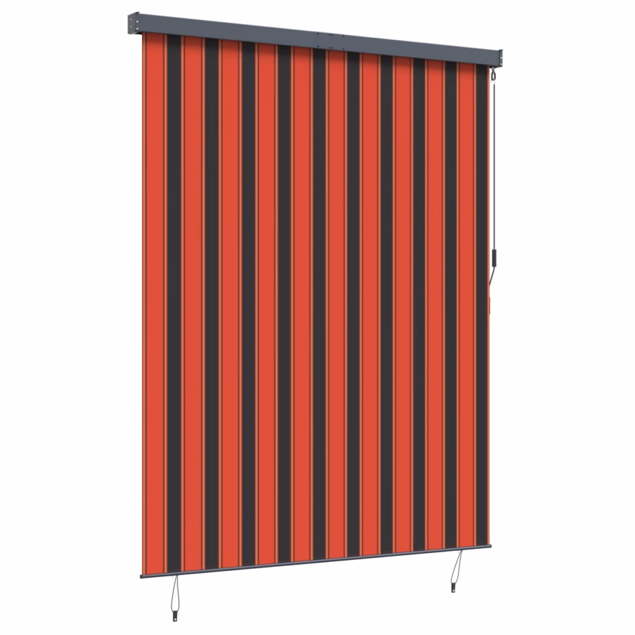 Välik rulookardin rõdule ja terrassile, oranž-pruun triibuline, kangas ja alumiinium, 200 x 250 cm – 2