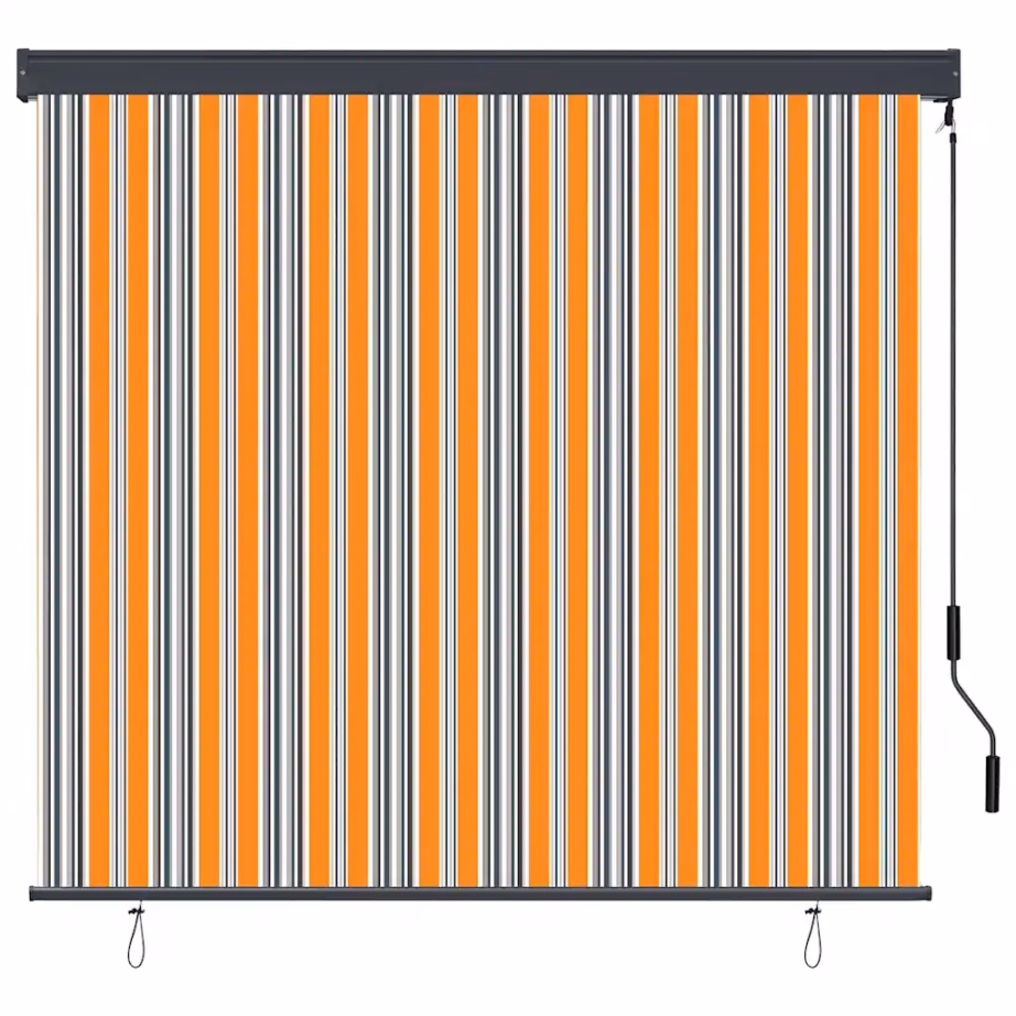 Välikasutuseks rulookardin rõdule ja terrassile, kollane-sinine, kangas ja alumiinium, 180 x 250 cm – 2