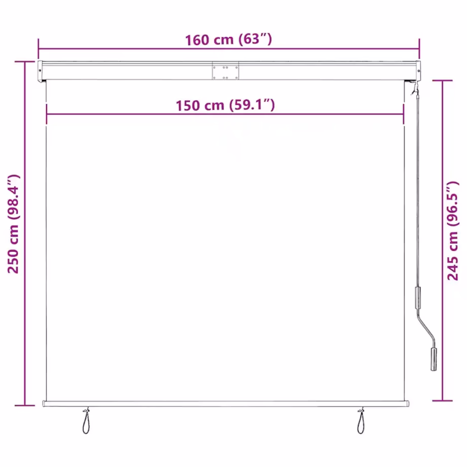 Väliruloo käsivändaga, 160 x 250 cm, oranž/pruun, laepaigalduseks – 10
