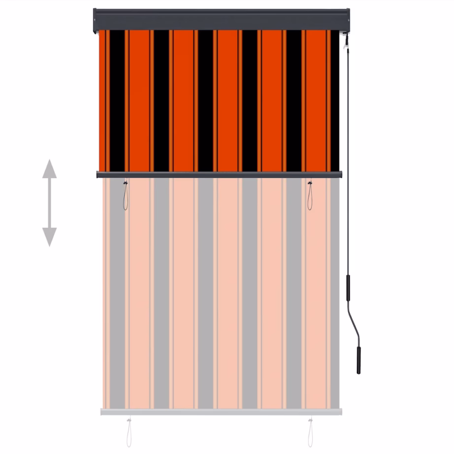 Käsivändaga väliruloo UV-kaitsega, 100 x 250 cm, oranž-pruun – 3