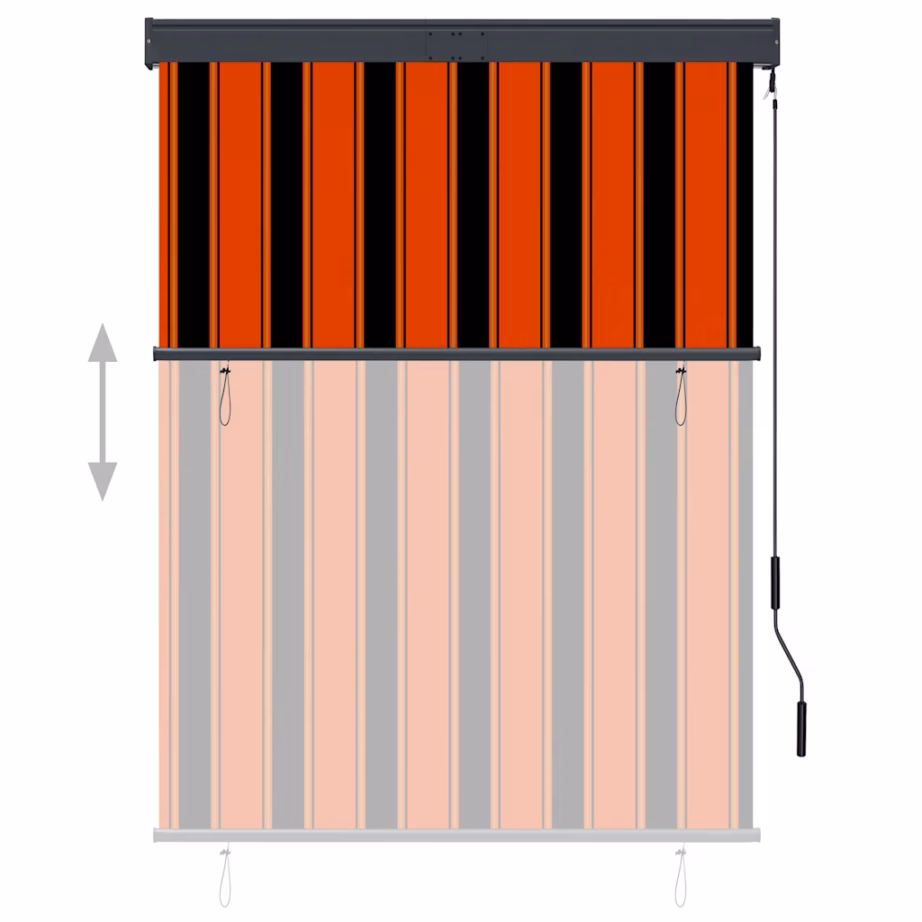 UV-kaitsega väliruloo käsivändaga, oranž-pruun, 120 x 250 cm – 3