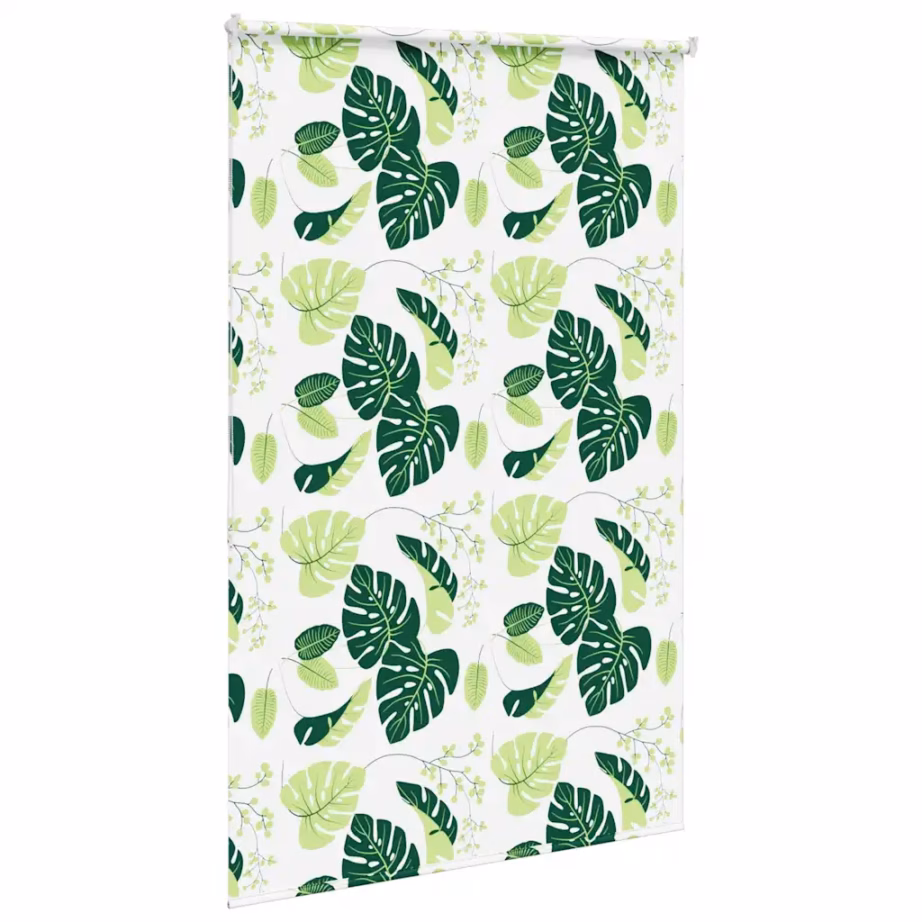 Veekindel duširuloo roheliste lehtede mustriga, PEVA, 150 x 240 cm – 4