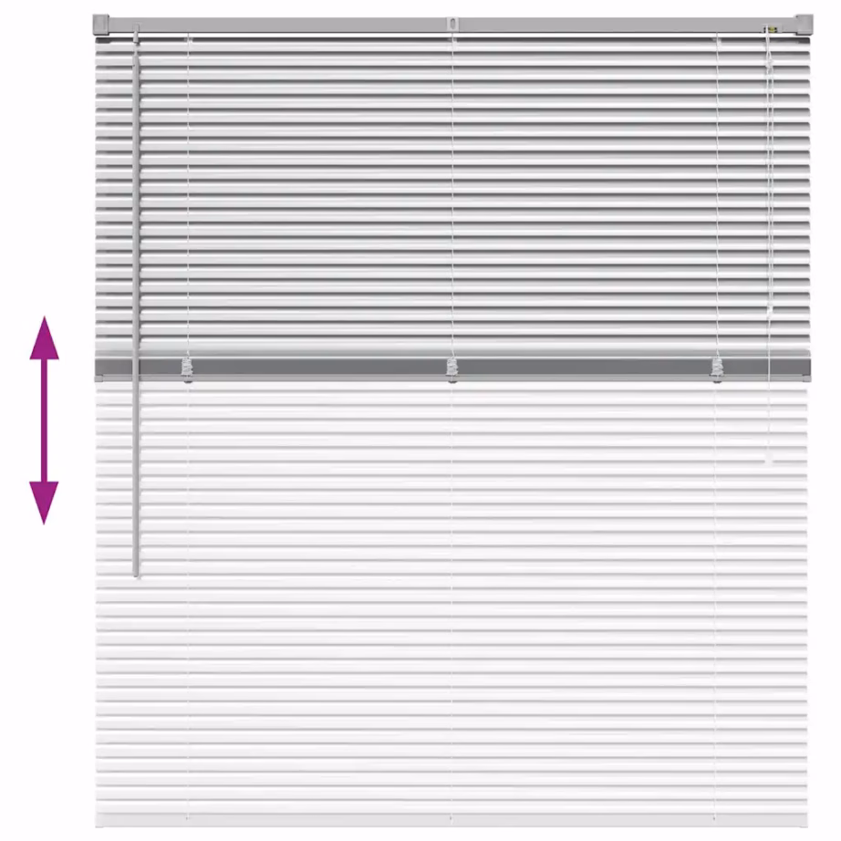 Hõbedane alumiiniumist Veneetsia ruloo, 130 x 110 cm – 12