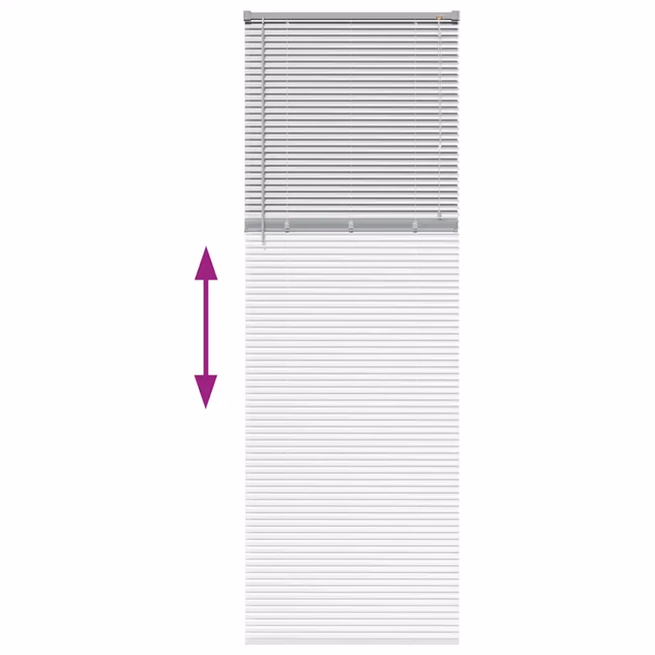 Veneetsia ruloo hõbedane alumiinium, 220 x 75 cm – 12