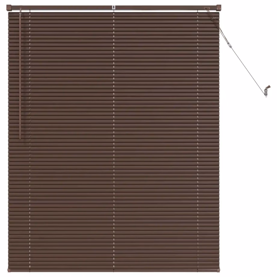 Reguleeritav Veneetsia ruloo, tumepruun mustriga PVC, 150 x 110 cm - 2