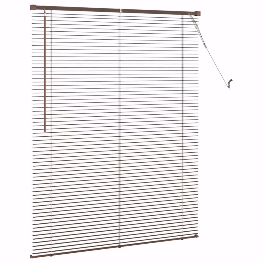 Reguleeritav Veneetsia ruloo, tumepruun mustriga PVC, 150 x 110 cm - 5