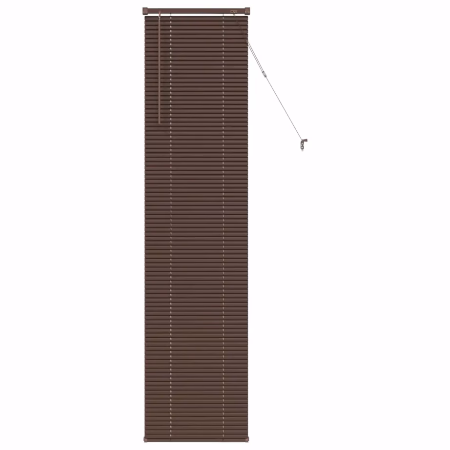 Veneetsia ruloo, reguleeritav, tumepruun mustriga PVC, 213 x 40 cm - 2