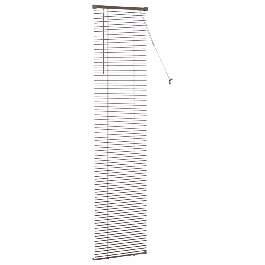 Veneetsia ruloo, reguleeritav, tumepruun mustriga PVC, 213 x 40 cm - 5
