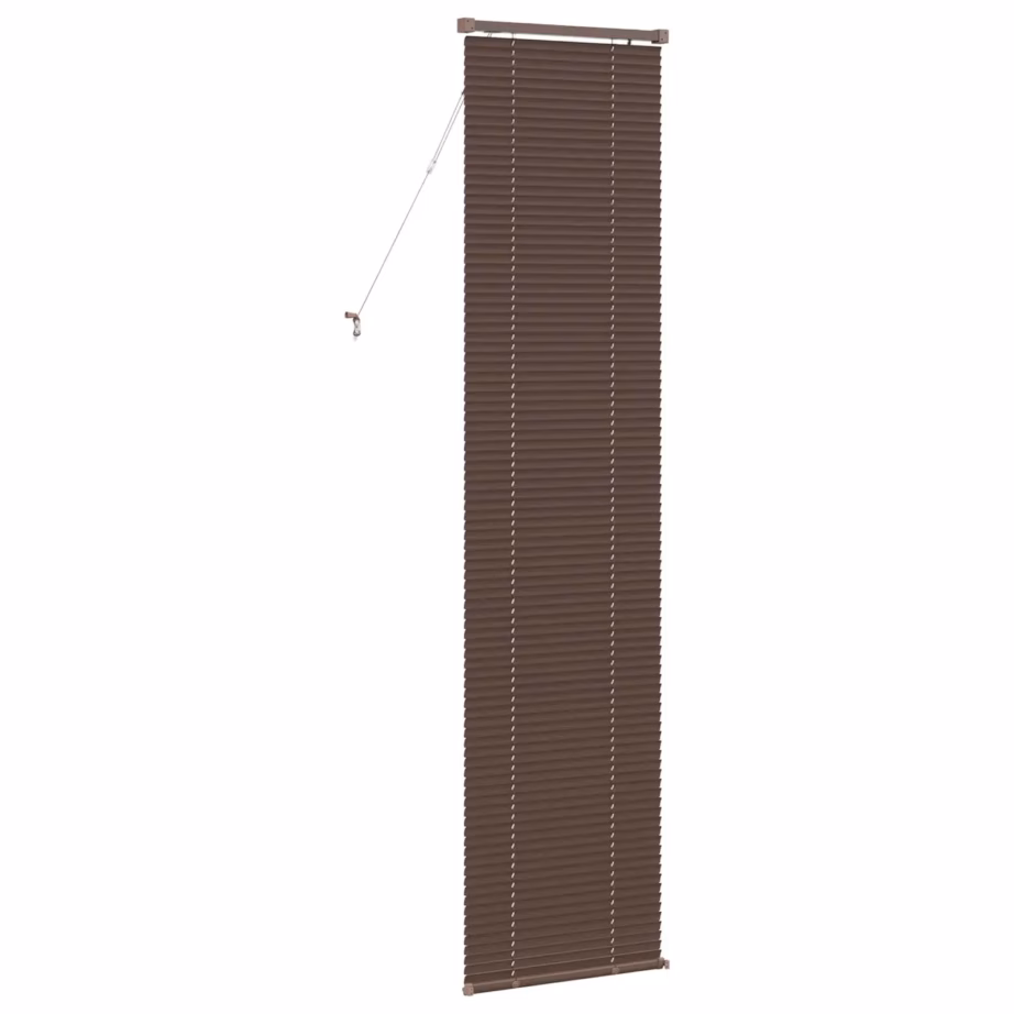 Veneetsia ruloo, reguleeritav, tumepruun mustriga PVC, 213 x 40 cm - 6