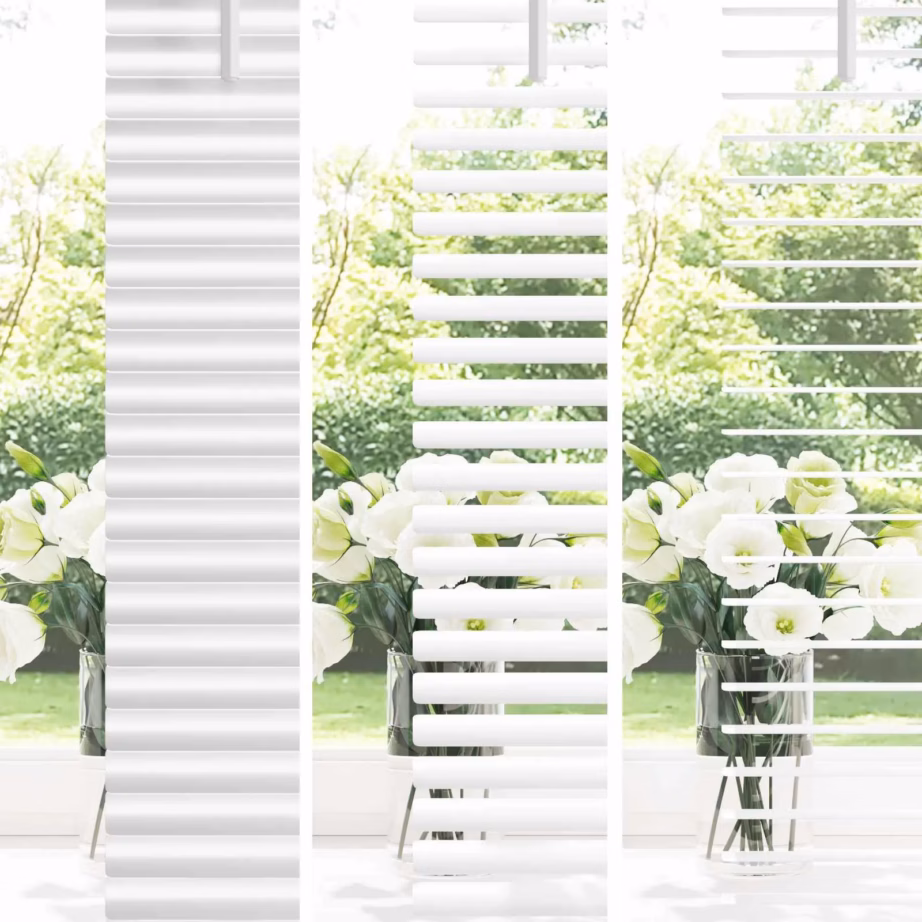 Veneetsia ruloo, reguleeritav, valge PVC, 213 x 130 cm - 4