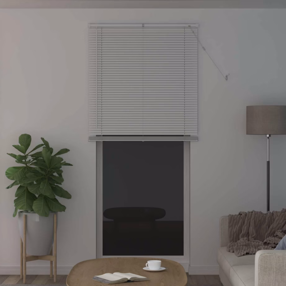 Veneetsia ruloo, reguleeritav, valge PVC, 213 x 70 cm - 3