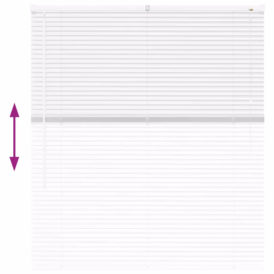 Veneetsia ruloo, valge alumiinium, 130 x 120 cm – 11